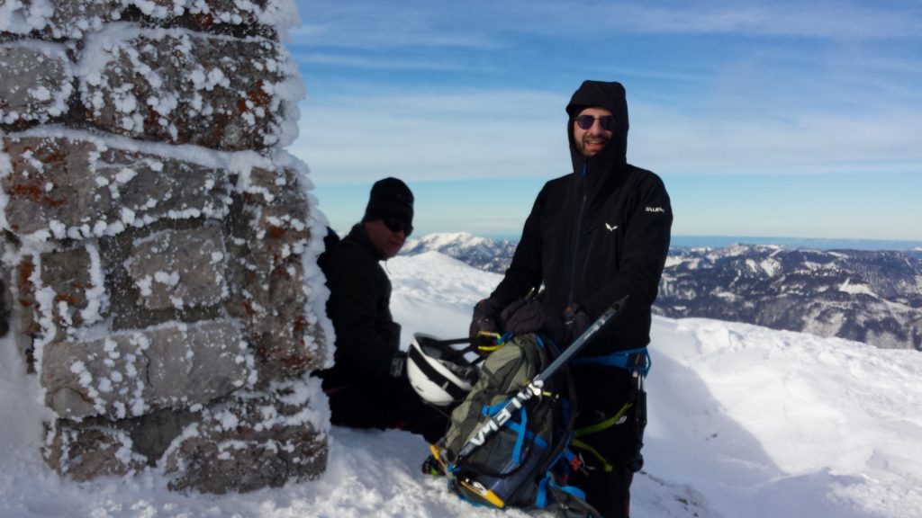 Robert and Stefan at the summit ("Heukuppe")