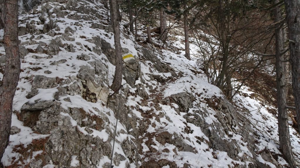 The snowy and icy "Wagnersteig"