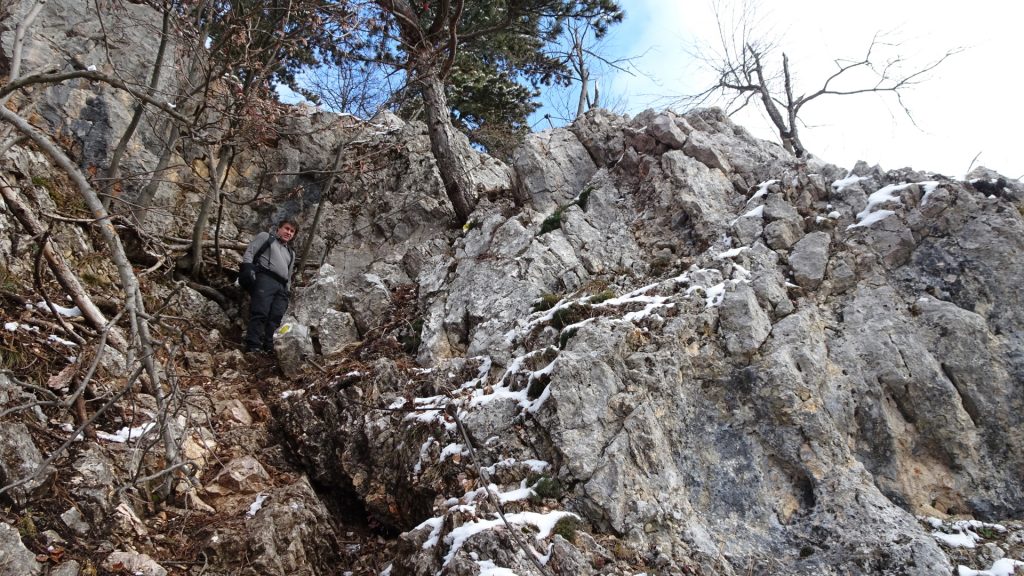 Climbing up "Wagnersteig" (A)