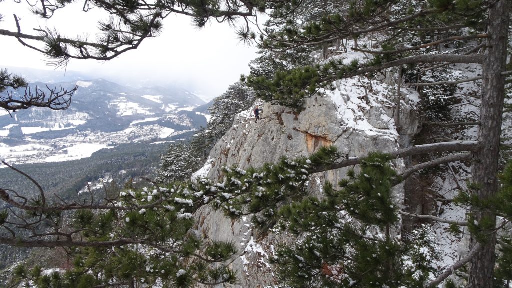 Climbers on the "GV-Steig" in winter (respect!)