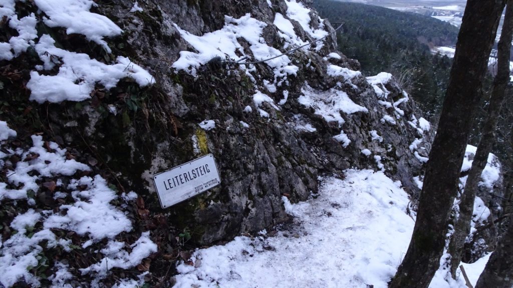 Start of the "Leiterlsteig" (A)