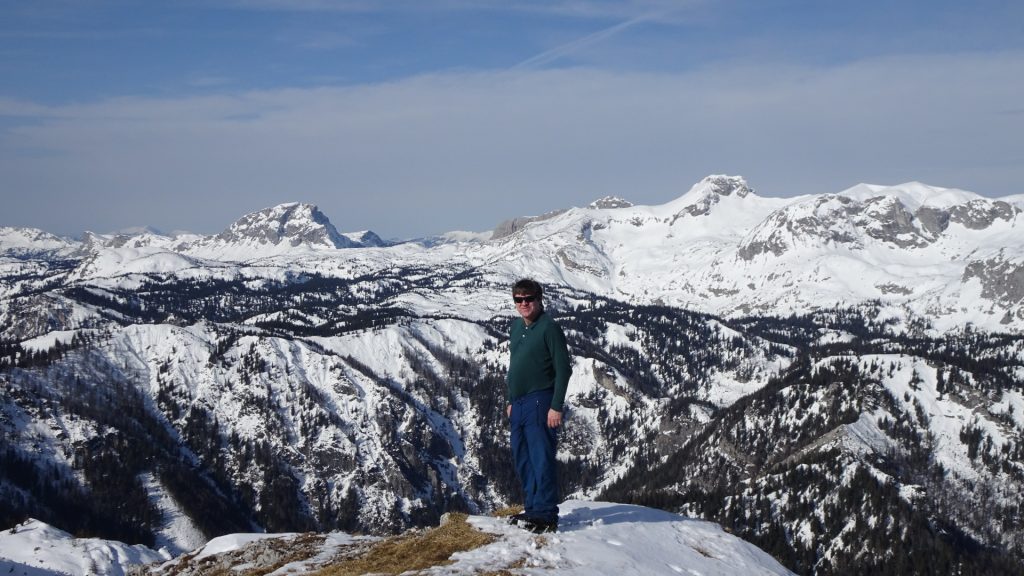 Robert in front of "Brandstein" and "Ebenstein"