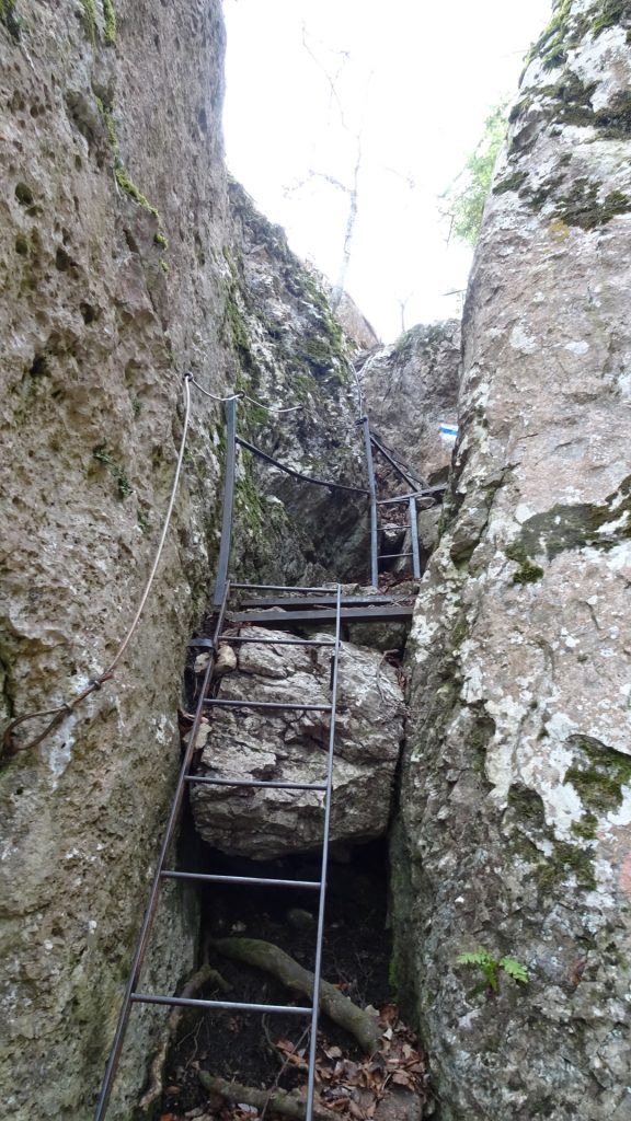 Inside the "Drobilsteig" (A)