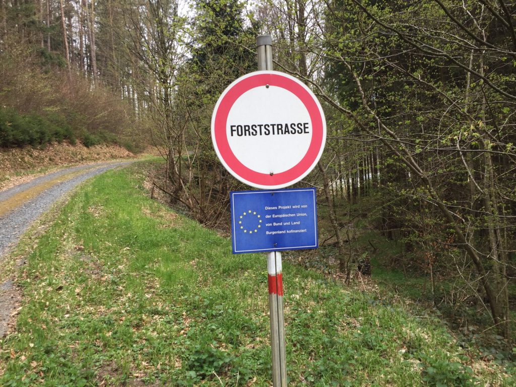 A trail funded by the European Union