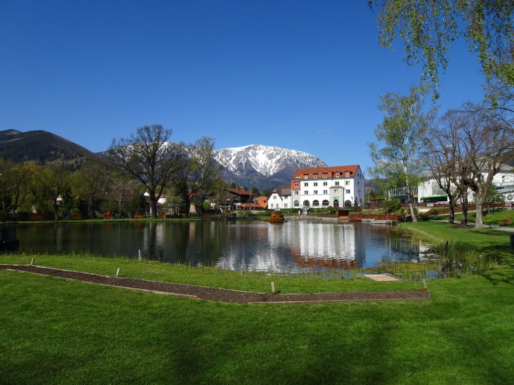 The lake of Puchberg with the Schneeberg in the background