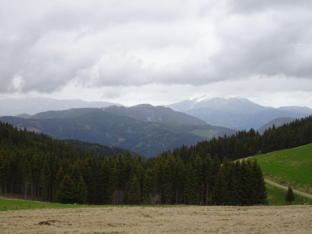 View to "Semmering" and "Schneeberg" from the "Kranichberger Schwaig"