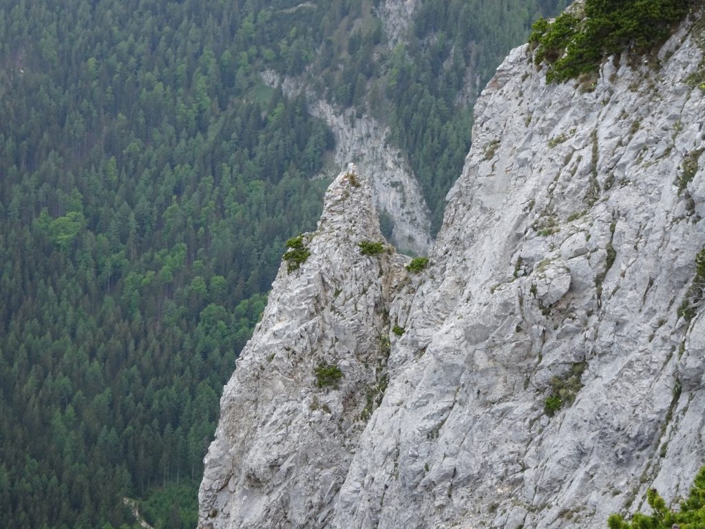 Impressive rock formations seen from "Preinerwand-Steig"