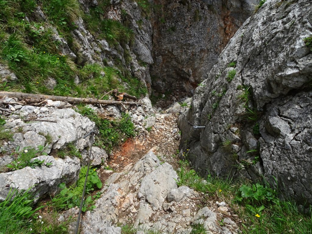 Descending via "Teufelsbadstubensteig" (Via Ferrata cat. B)