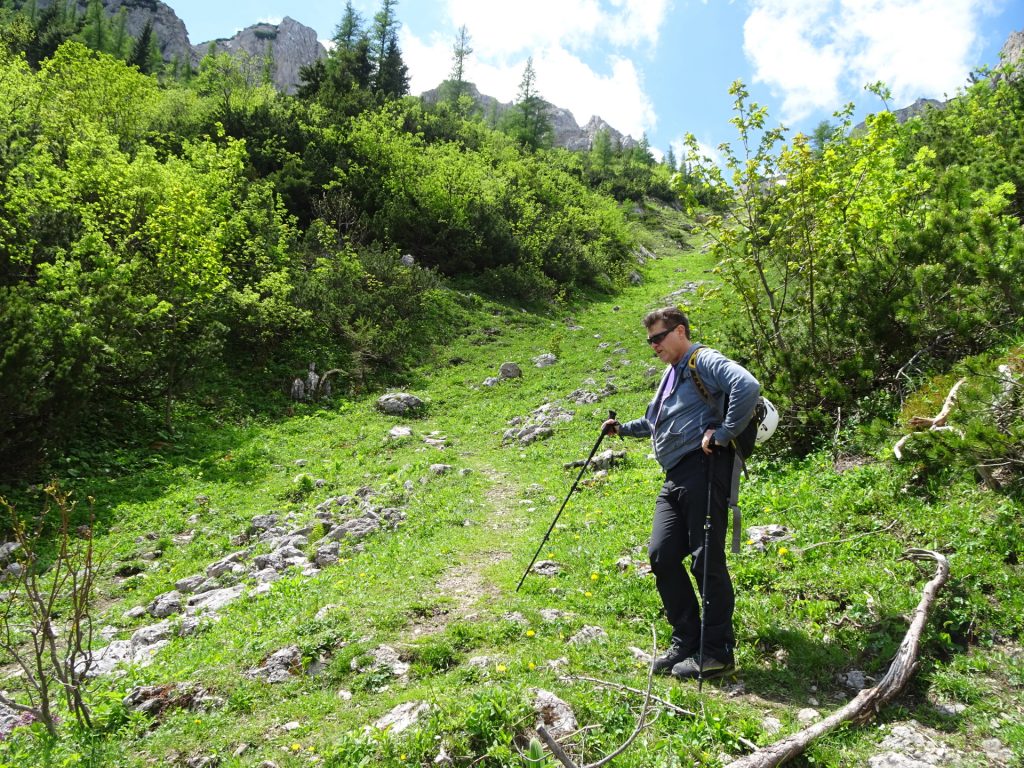 Robert on the trail towards "Karl Kantner Steig"