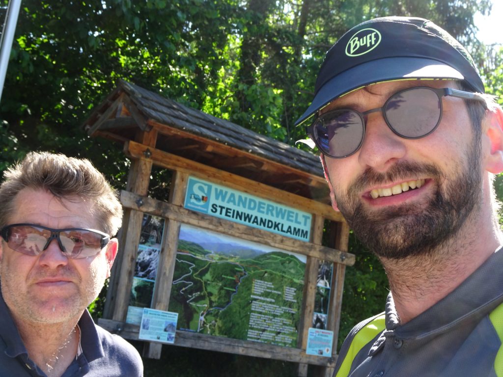 Robert and Stefan at the entrance towards "Steinwandklamm"