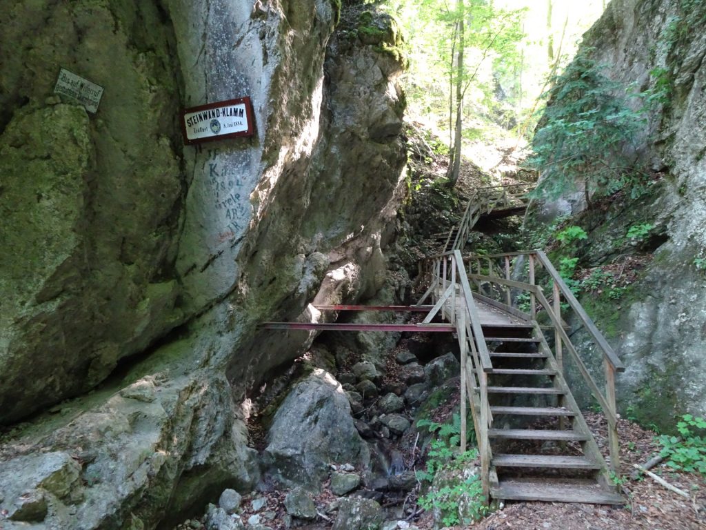 Entering "Steinwandklamm"