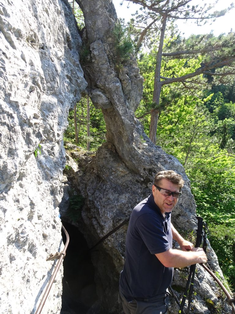 Robert at the exit of "Türkenloch"