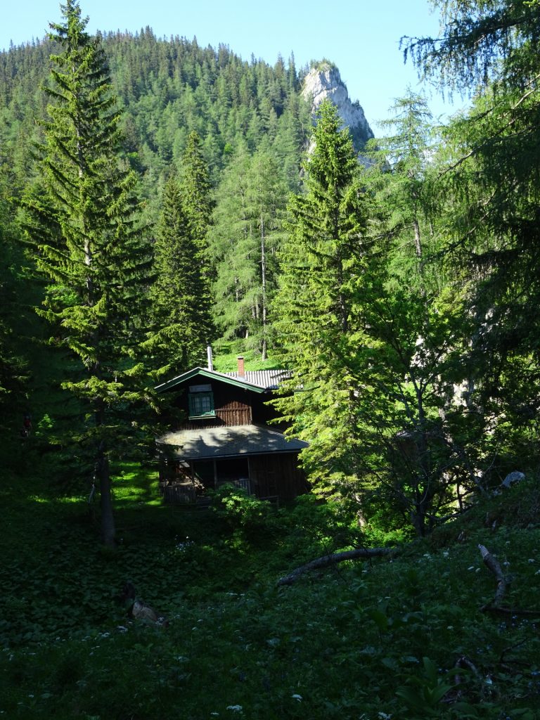 Passing by the "Zimmermann-Hütte"