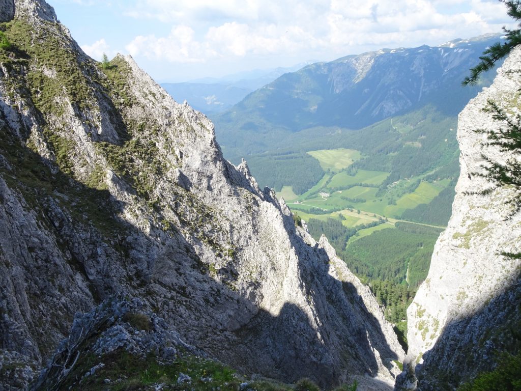 View from "Zahmes Gamseck" via ferrata