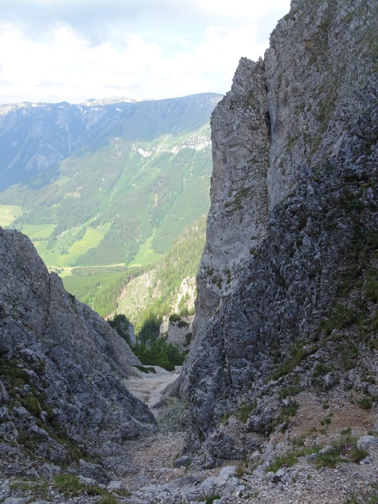 View from the "Zahmes Gamseck" via ferrata