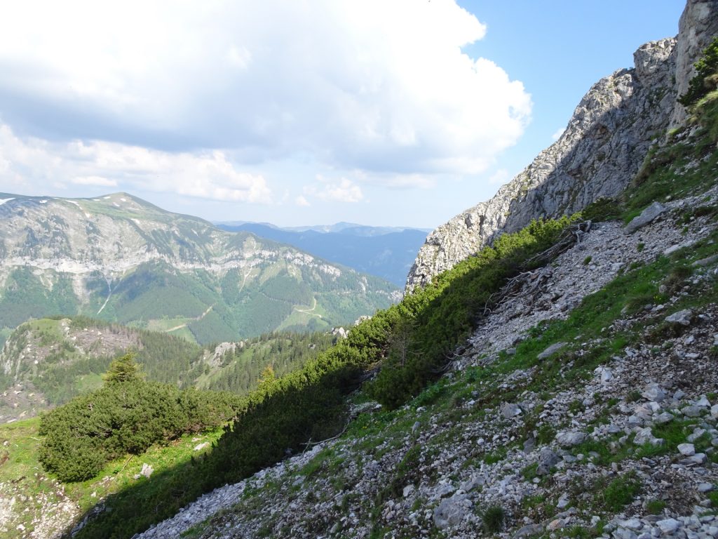 View from the "Zahmes Gamseck" via ferrata