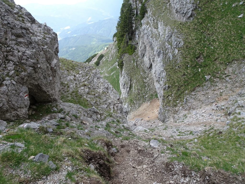 View back from the start of "Fuchsloch-Steig"