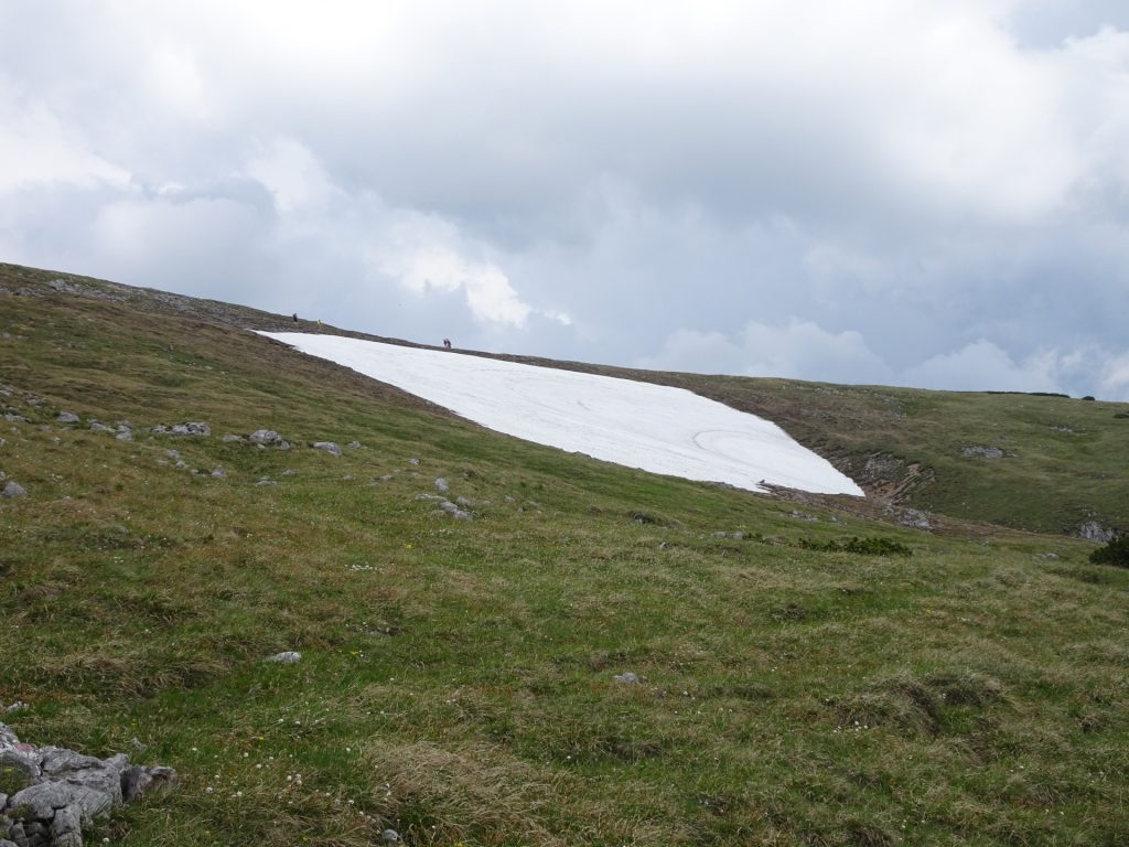 Still snow on a warm June day!