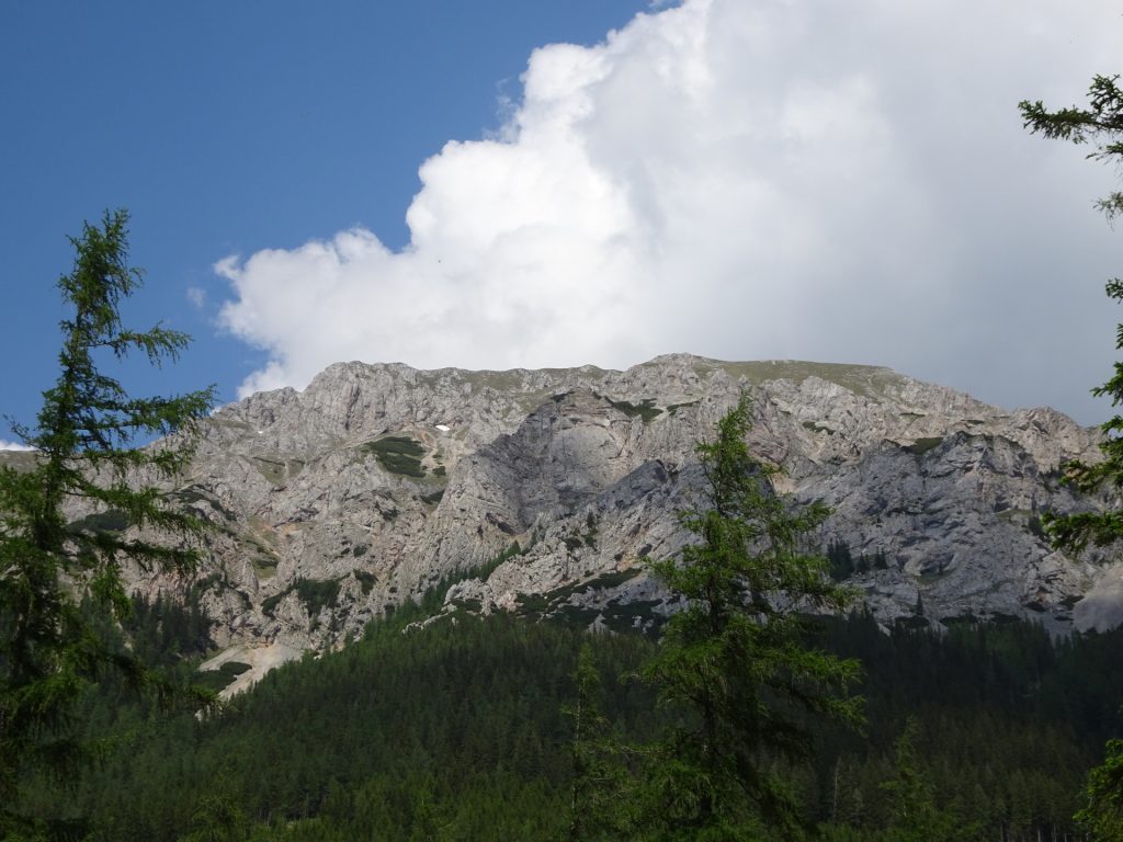 The "Rax" seen from the trail back towards the parking