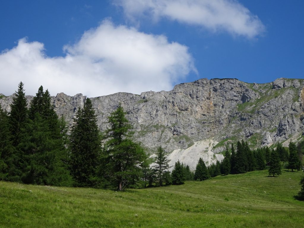 View towards "Predigtstuhl" (climbing route on the right side)