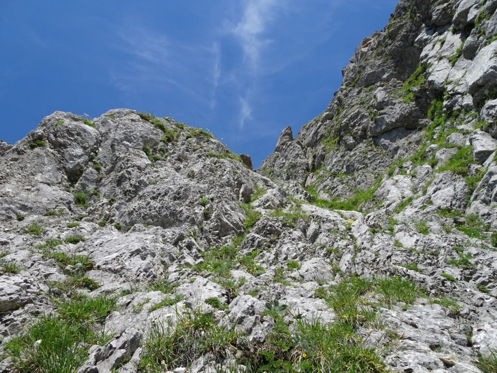Start of the "Predigtstuhl" climbing route