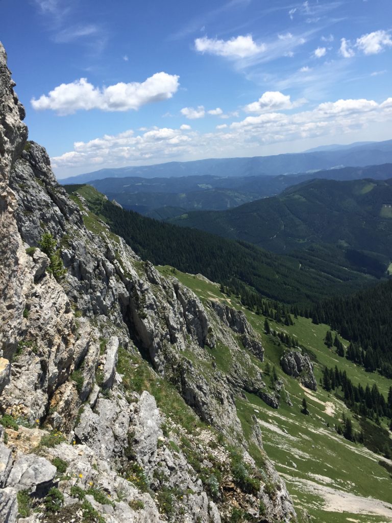 View from the climbing route