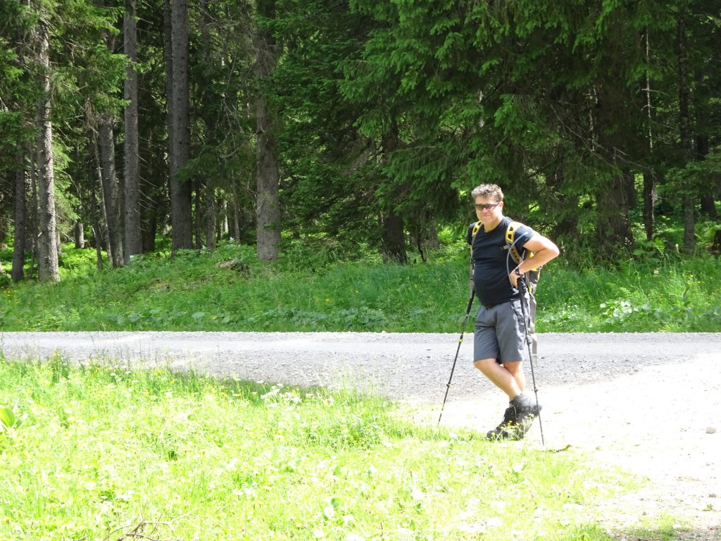 Robert enjoys the hike