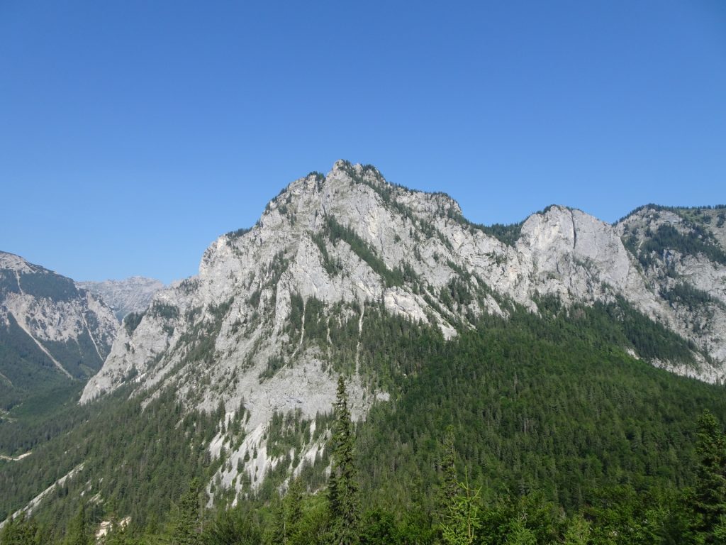 The "Pribitz" seen from the trail