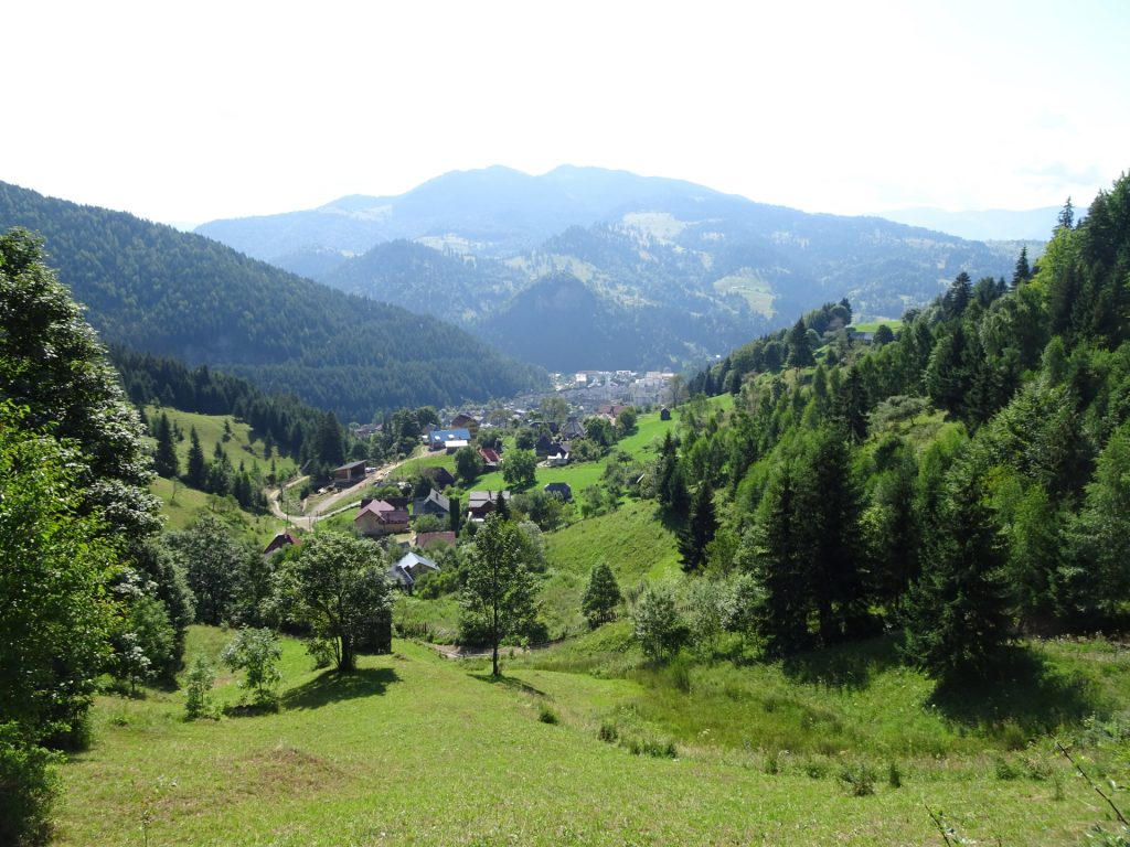 View back at the village from the trail