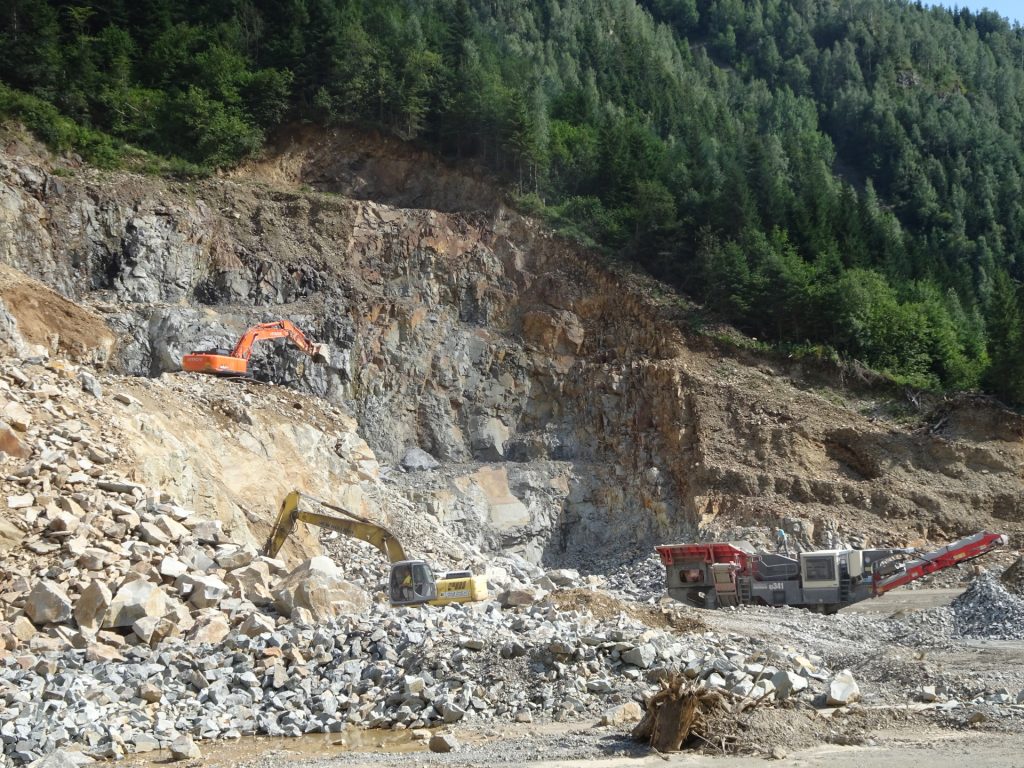 Active work at the surface mine