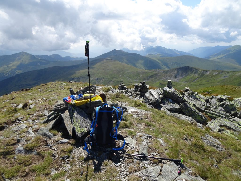 At the unspectacular summit of "Vârful Buhăesc Mare"