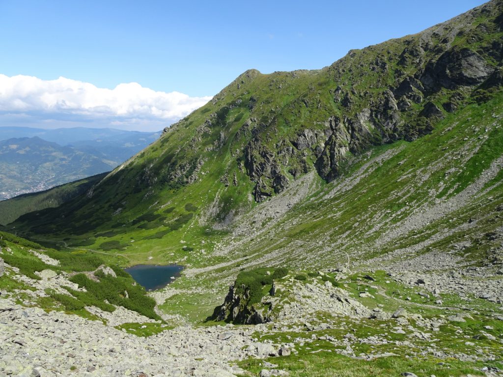 Descending back to the lake