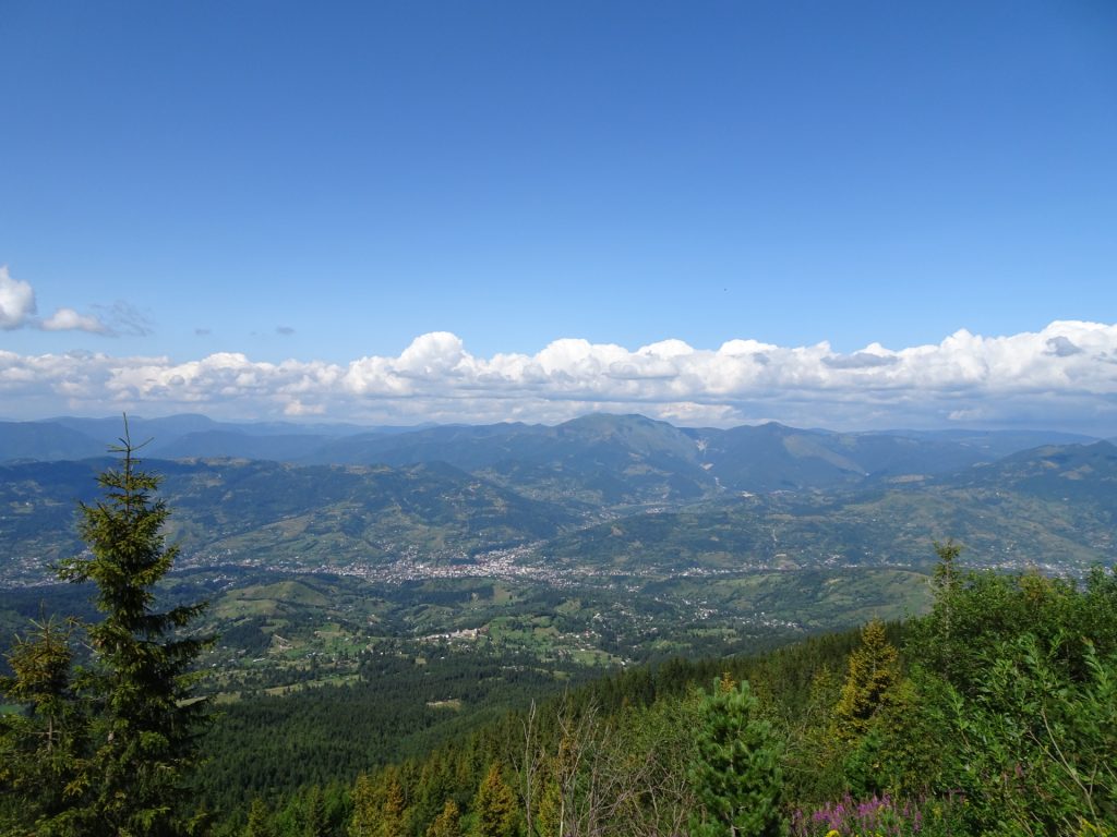 View towards "Vârful Toroioaga" from the trail