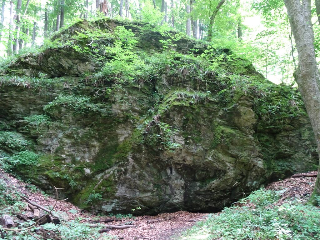 Impressive rock at the "Szikla-forrás" rest area