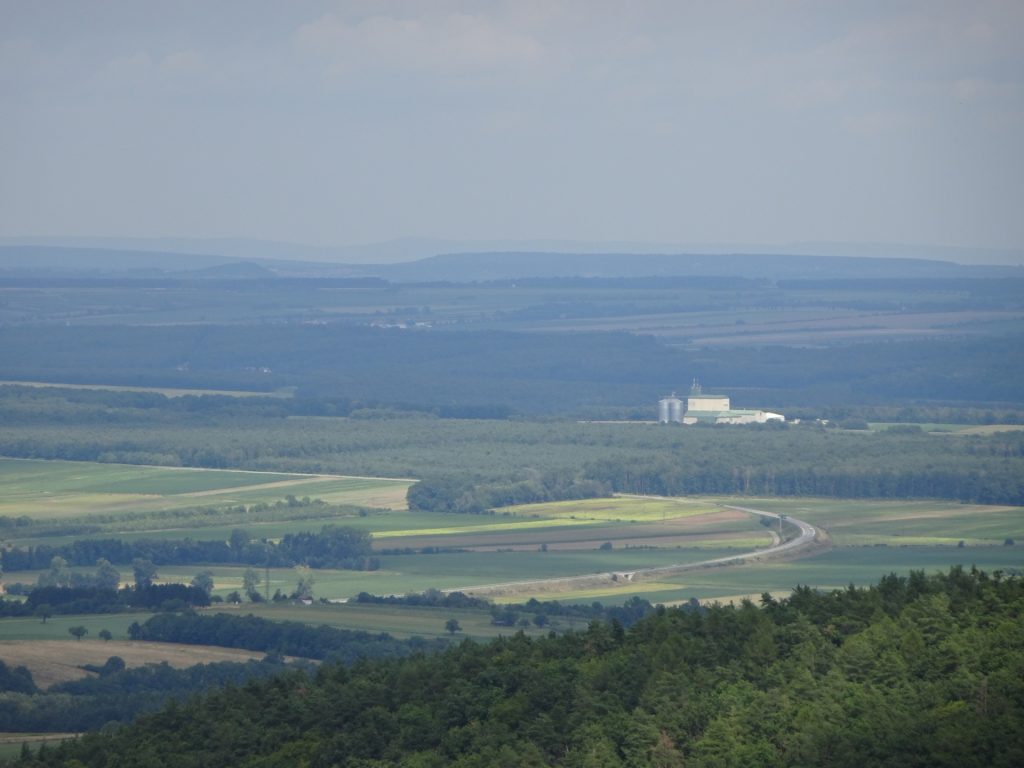 Distance view from the trail towards "Kőszeg"