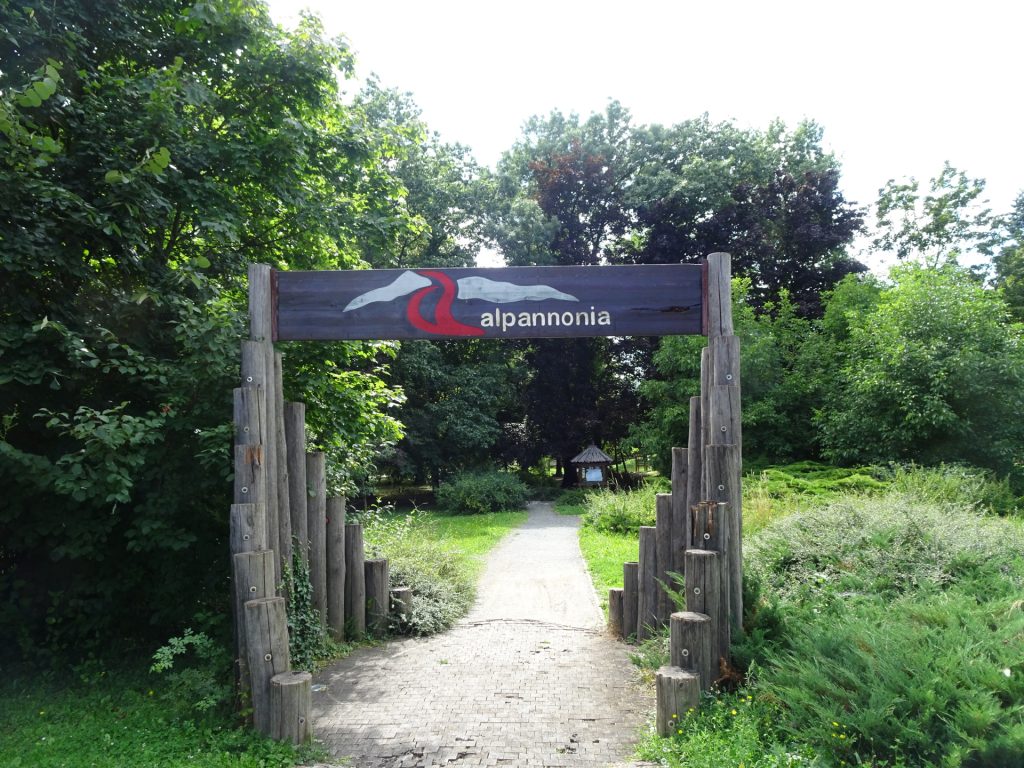 The "Alpannonia" gate at the "István Bechtold Nature Conservation Visitor Centre"