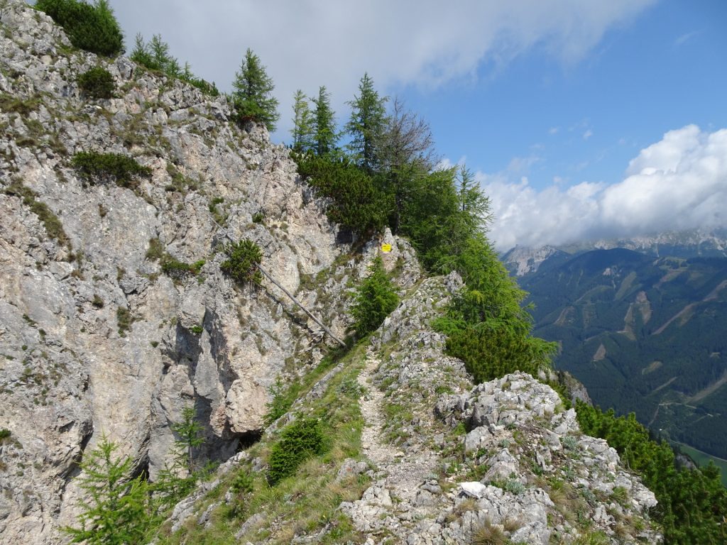 The ridge towards the middle part of the Via Ferrata