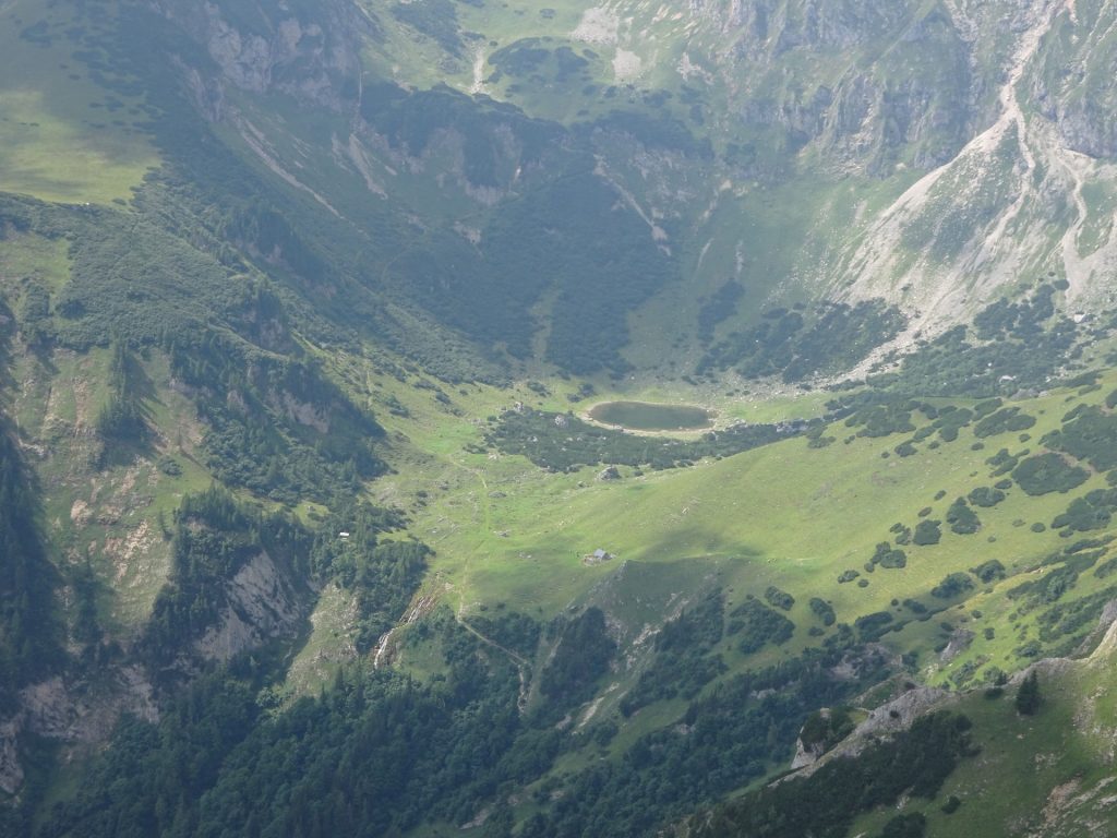 The "Krumpensee" seen from the trail