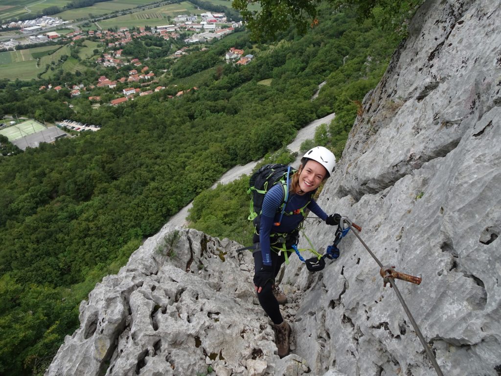 Maria&apos;s first Via Ferrata ("Furlanova Pot", B/C)