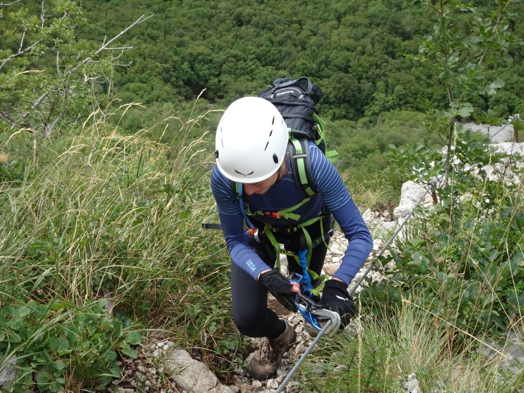 Maria climbs up the "Otmarjeva Pot"