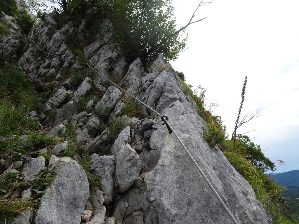 The last ascent towards the exit of "Furlanova Pot" (B)