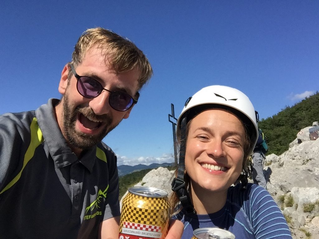 Stefan and Maria celebrating victory at "Gradiška Tura"