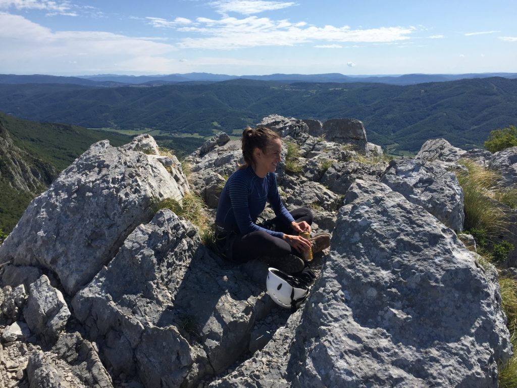 Maria enjoying the view from "Gradiška Tura"