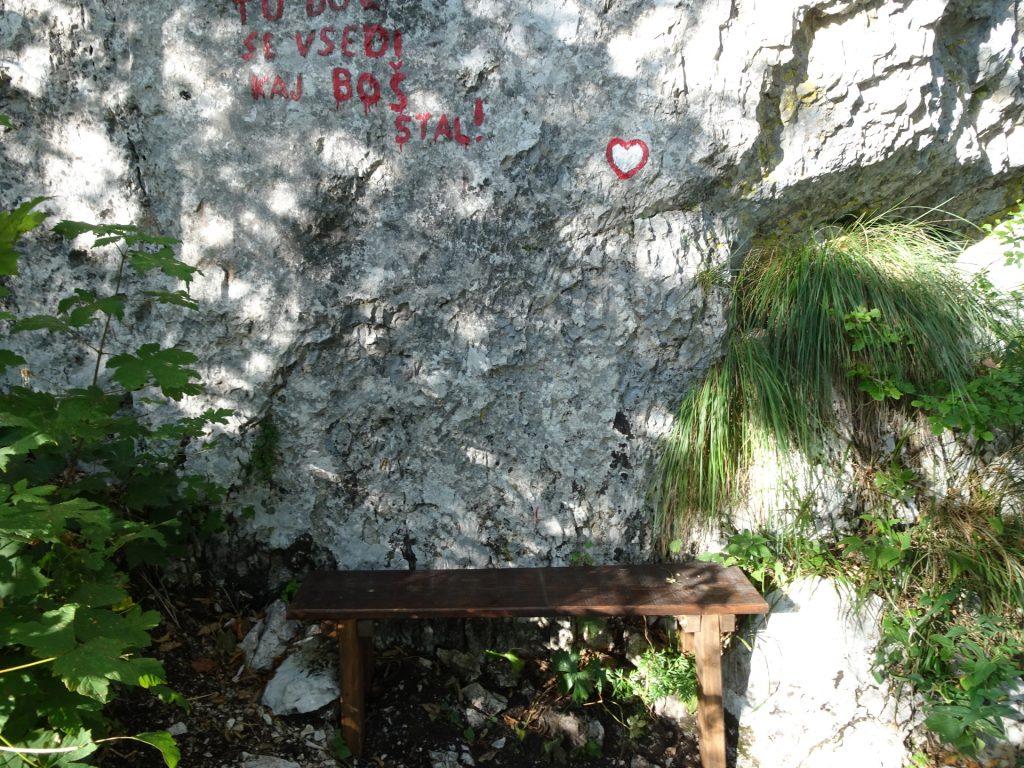 Fancy rest area on the trail up to "Pleša"