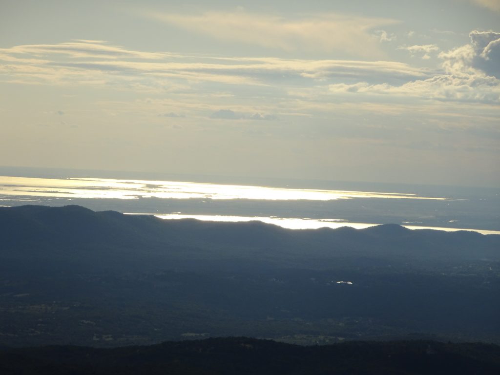 The sea (gulf of Trieste) seen from the trail