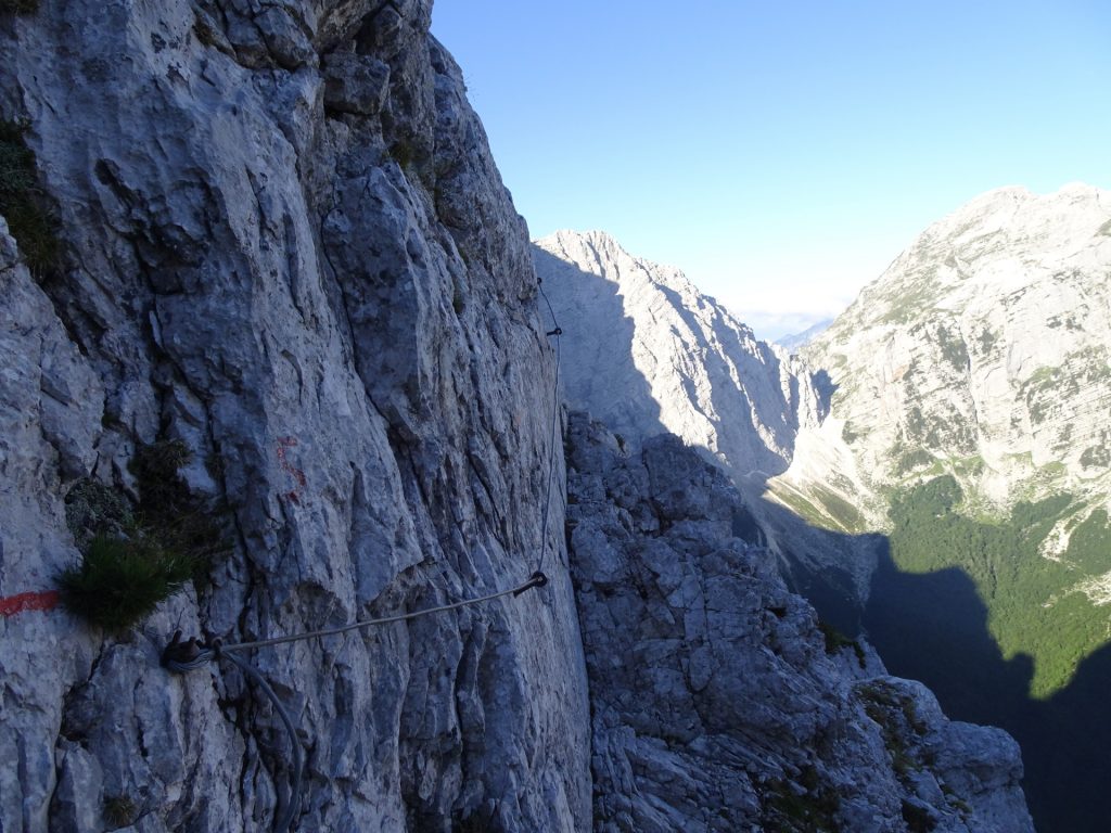 Climbing on the "Tominškova Pot" Via Ferrata (B)