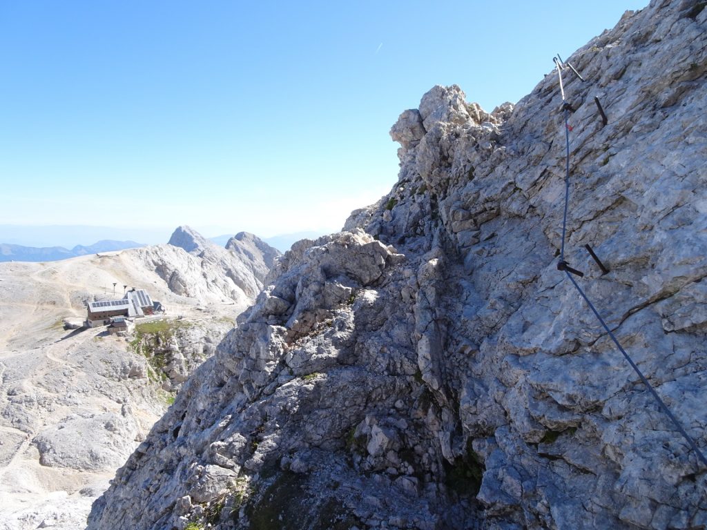The "Zavarovana Plezalna Pot" towards the summit of "Triglav"