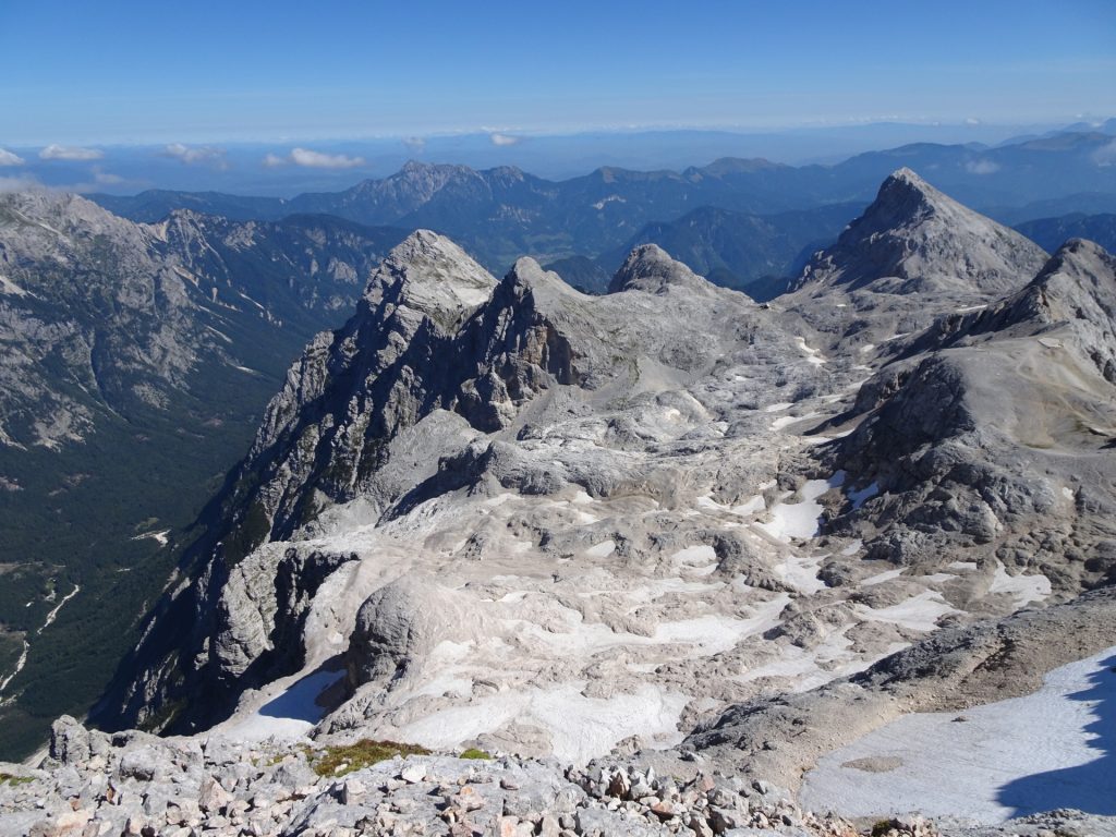 View back to the ascent