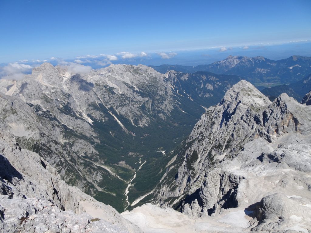 View from "Zavarovana Plezalna Pot"