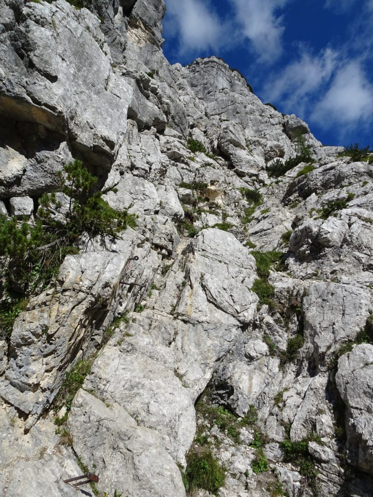 View back on another climbing passage of "Pot cez Prag"